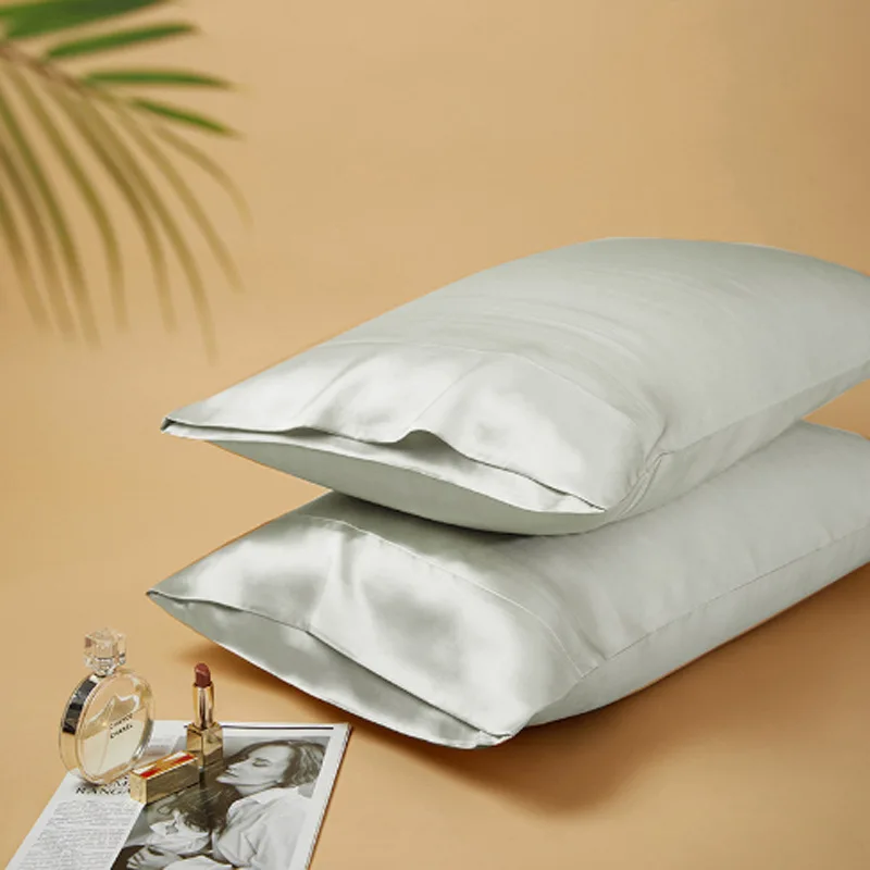 Solid Color 25mm Double-Sided Silk Pillowcase Envelope Style 100% Heavy-Duty Mulberry Silk Beauty Pillowcase