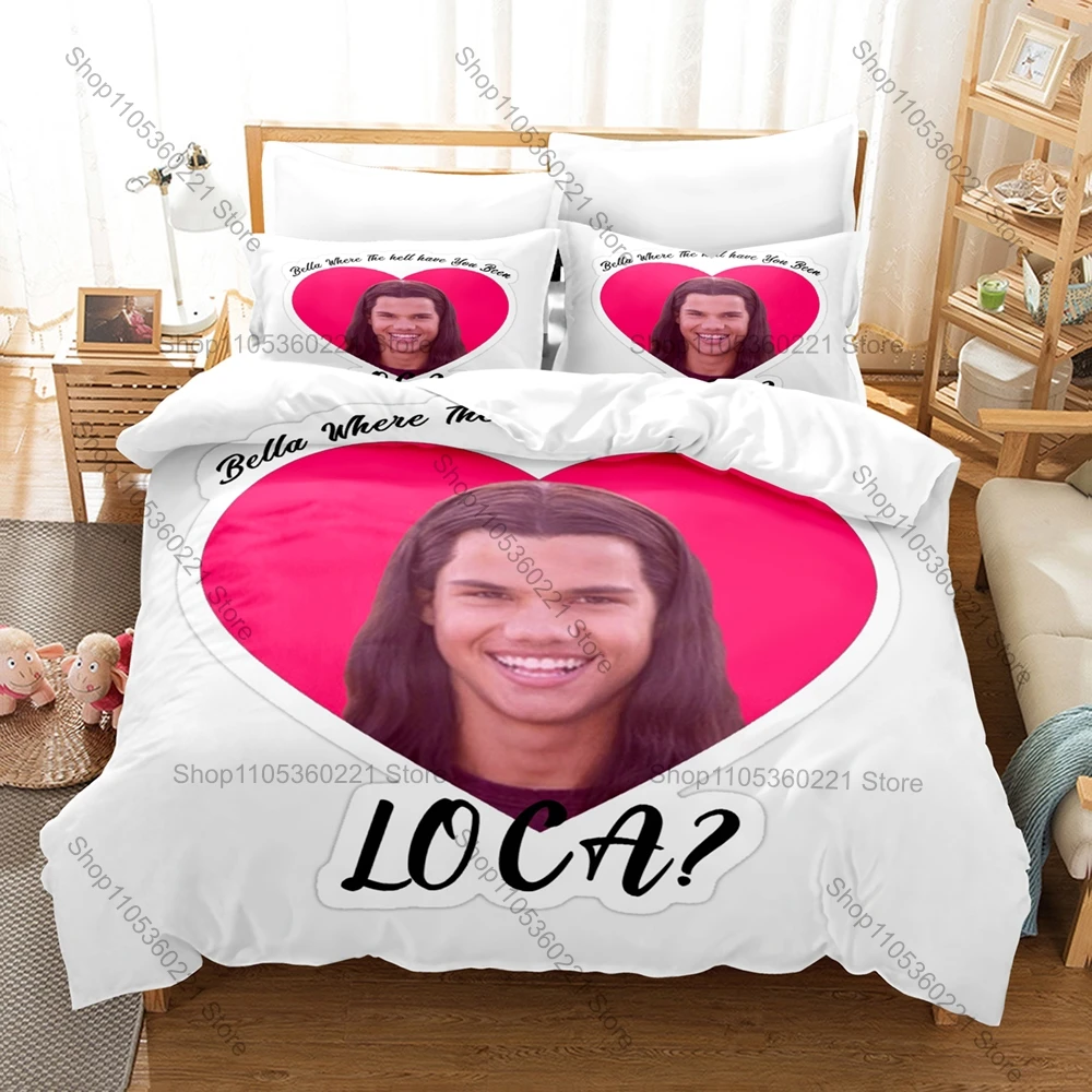 Where Have You Been Loca Bedding Set Duvet Cover + 2 Pillowcases Latin Pop Star Retro Tropical Dance Neon Summer Bedroom Decor
