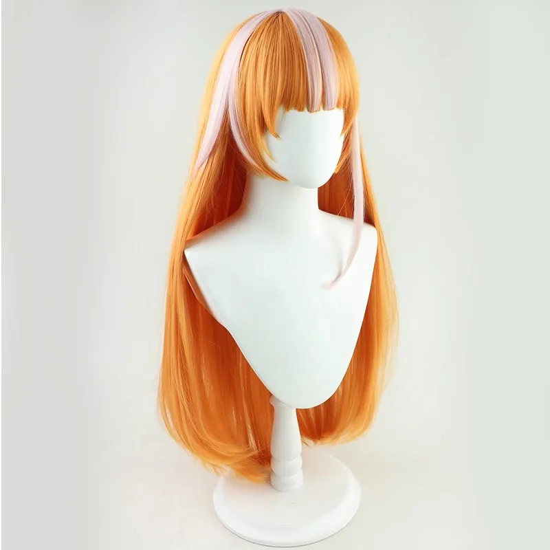 Peluca de Cosplay de Anime Uma Musume Pretty Derby Akikawa Yayoi, accesorio para fiesta de Halloween, pelo sintético de fibra resistente al calor + gorro de peluca