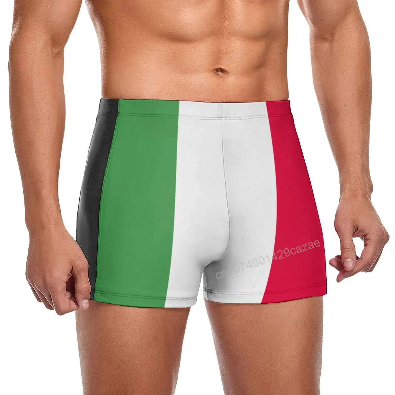 Costume da bagno Pantaloncini ad asciugatura rapida con bandiera italiana per uomo, regalo estivo corto da spiaggia