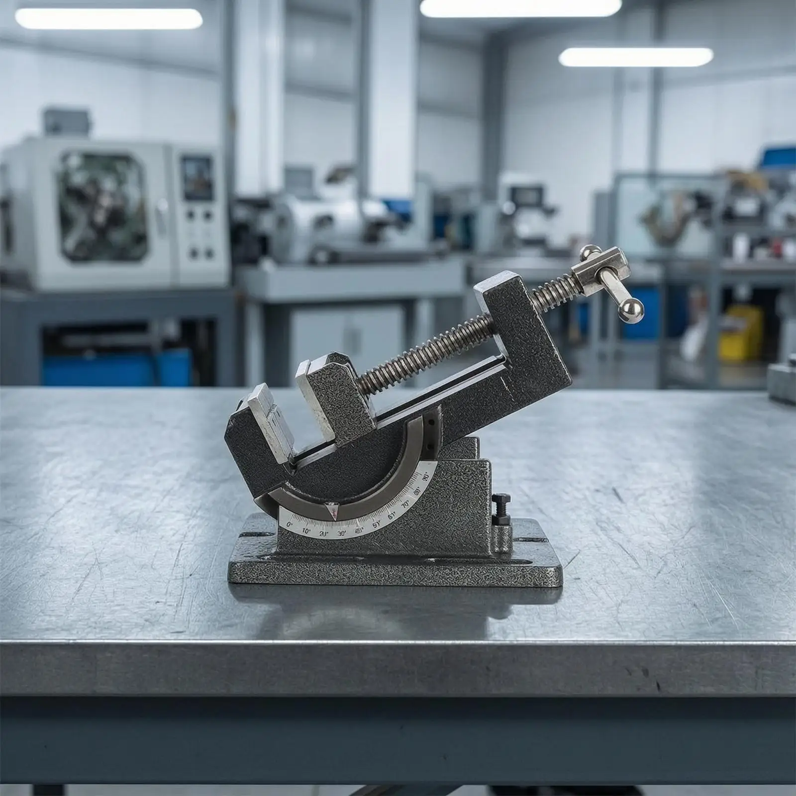 Tilting Press Vise Heavy Duty Swivel Vise with Graduated Base Adjustable