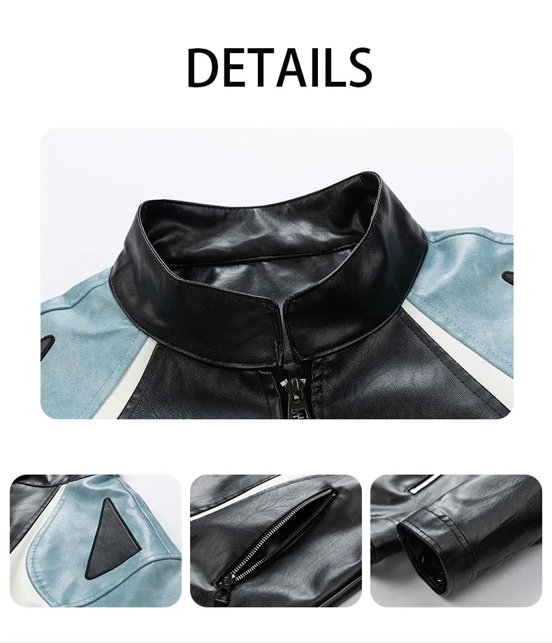 Biker Jacket Men Moto PU Leather Jacket Autumn Winter Motocycle Jackets Man Vintage Slim Casual Street Wear Hip Hop Top Clothing