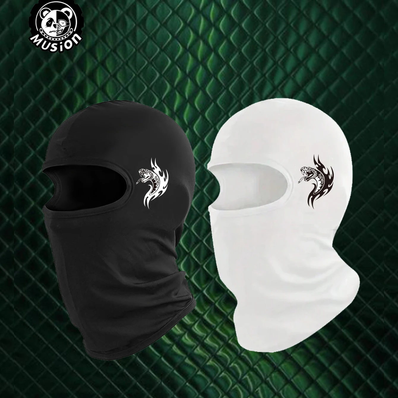 Musion Motorrad Sturmhaube Modedruck Sonnenschutz Vollgesichtsmaske Atmungsaktive Maske Sturmhaube Fahrrad Radfahren