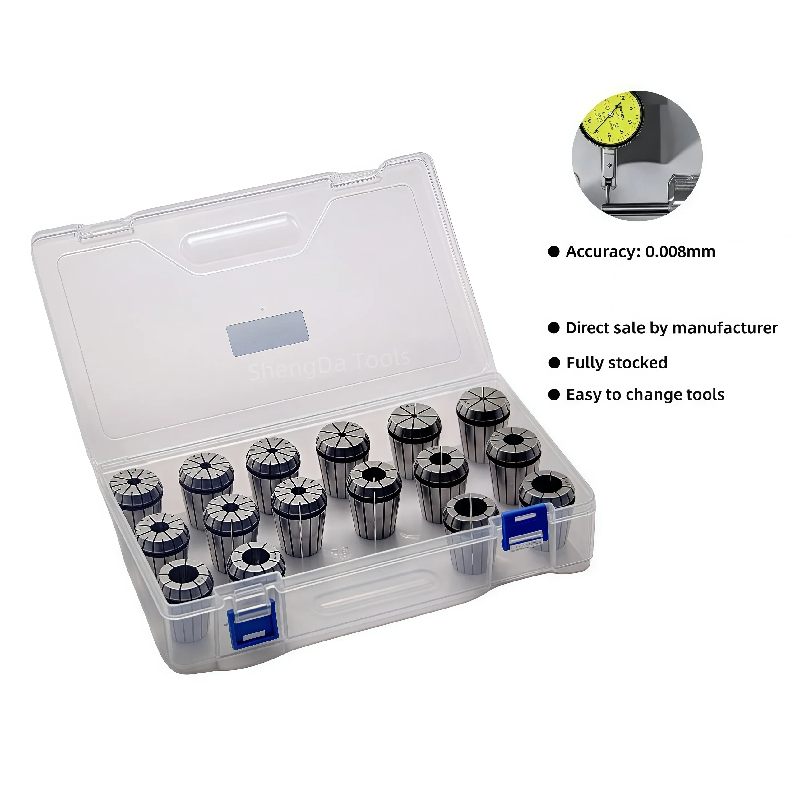 

2026 Top Ranking ER32 Collet Set for Motorized Spindle 11PCS/18PCS Clamping Range of 3-20mm