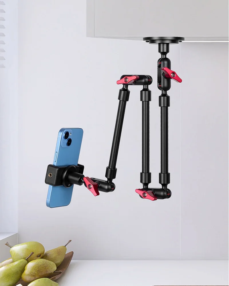BFOLLOW 32" 22" Magic Arm mit Wandhalterung für Kamera Gelenk-flexible Halterung Ständer Magsafe Handy Tablet Webcam Gopro – Detail 5