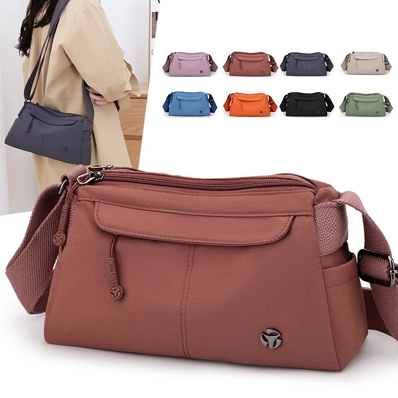 Fashion Solid nylon crossbody high quality women's bag 2026 high quality korean popular bag multi pockets Women's small handbag