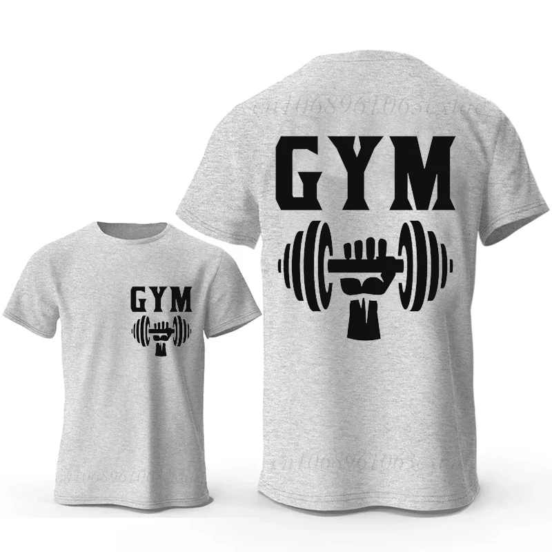 Retro Gym Power Print T-shirts for Men Summer Short Sleeve Casual T-shirts Gym Fitness Power Men Graphic Vintage Classic Tops