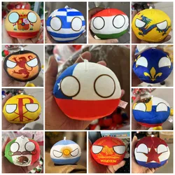 Juguete de peluche de bola de campo de 10cm, 70 estilos, colgante de bola de Polandball de Chile encantador, peluche suave de Grecia para niños, llavero colgante de bolsa para niñas