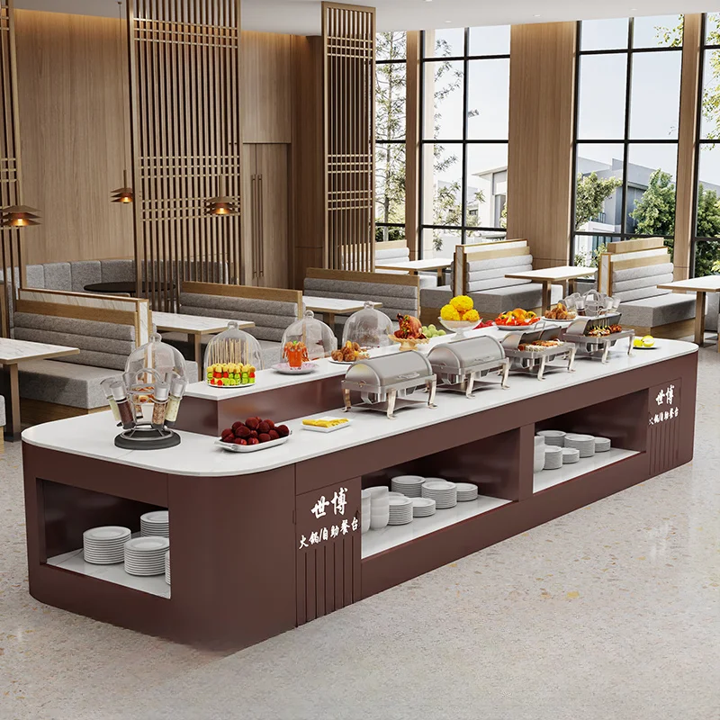 

Hotel double-sided buffet table cafeteria Nakajima buffet table pick-up table restaurant dessert dishes