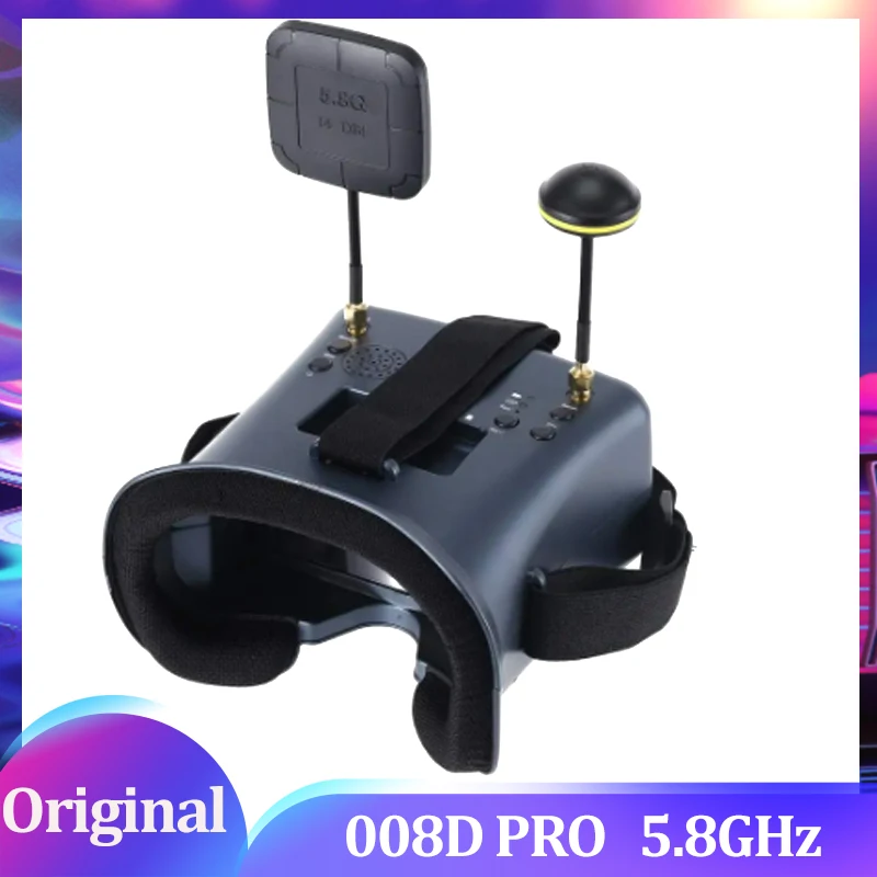 

008D PRO 5,8 ГГц 40-канальные очки FPV с видеорегистратором — HD Box Goggles для аналоговых дронов