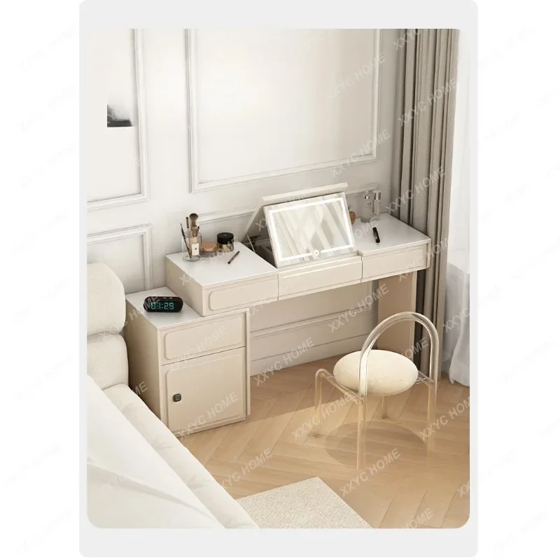 2023 New Bedroom Modern Simple Bedside Table Desk Makeup Table Integrated