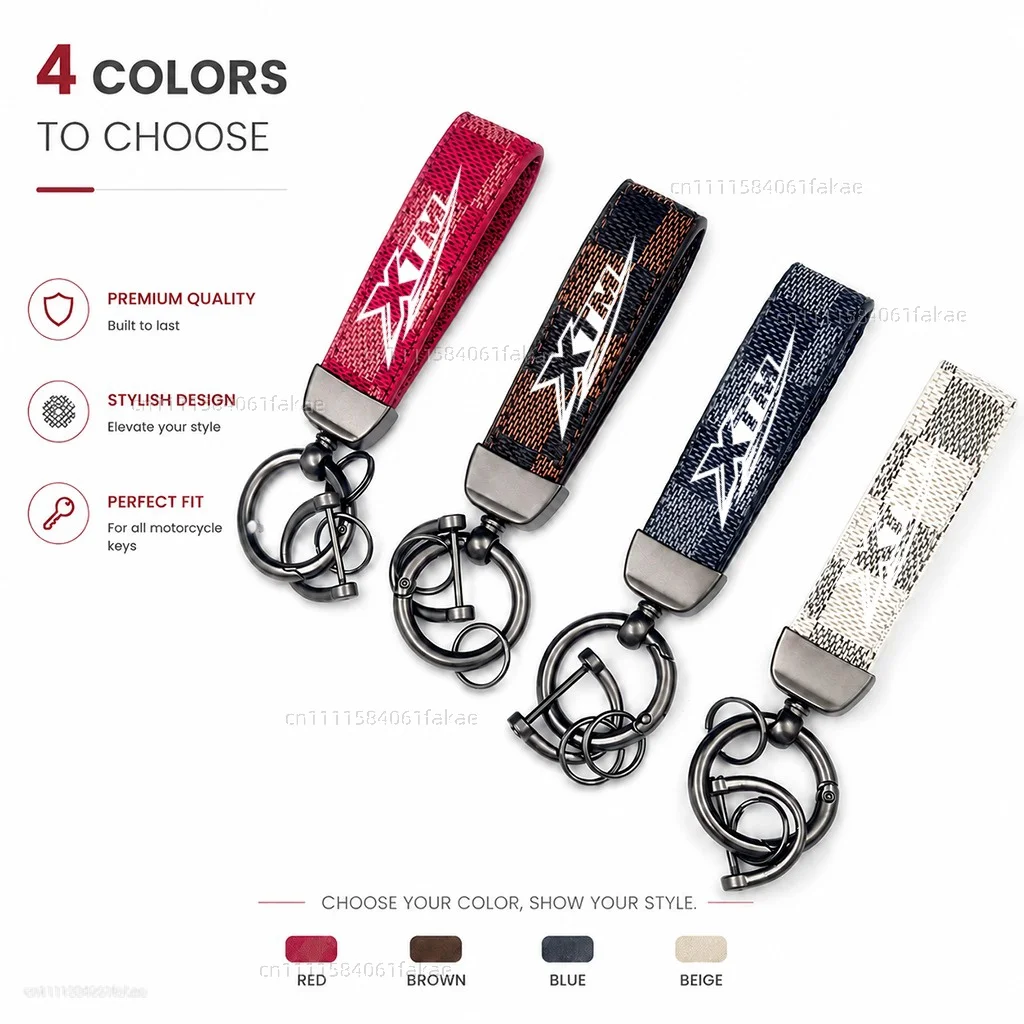 For Malaguti XTM 2008-2024 Motorcycle Keychain Leather Key Ring Custom Logo Gift for Rider Men Women Accessories view 6