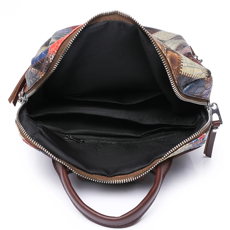 Fashion Plaid Backpack Women Soft Leather Daypack Female Large Rucksack Travel Bag Ladies Bagpack Big School Backpack for Girls