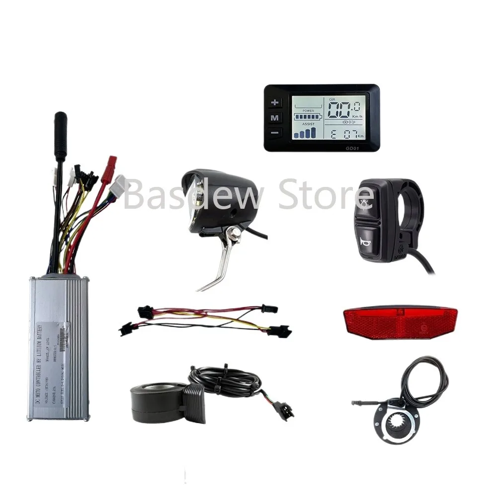 25A  Controller Kit, Gd01 Instrument Vehicle Front and Rear Lights Two-in-One Switch Configuration, 750W Applicable