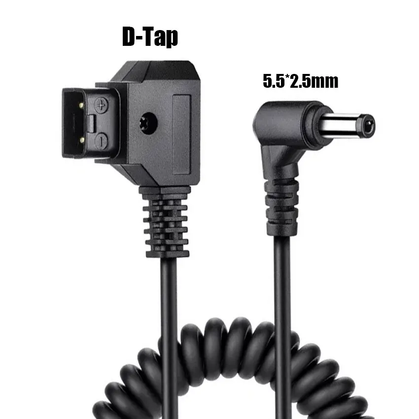 DTap to 5.5 2.5mm Monitors Power Cable with Right-Angle Connectors for Bmcc Bmpc