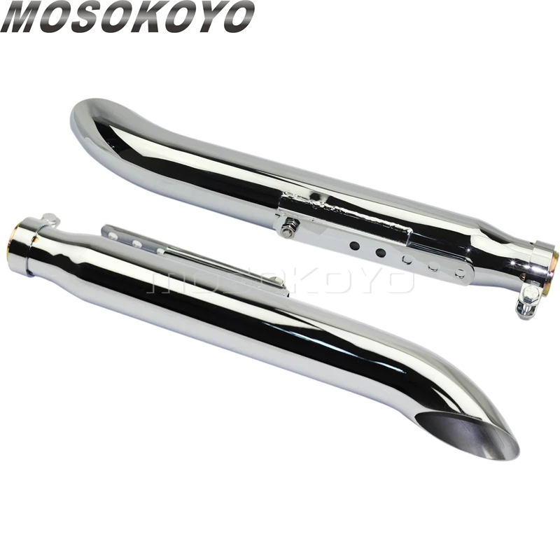 45CM Universal Retro Motorcycle Exhaust Pipe FOR Harley Honda Suzuki Intruder VS 750 Intruder 800 1500 Muffler Exhaust Pipes