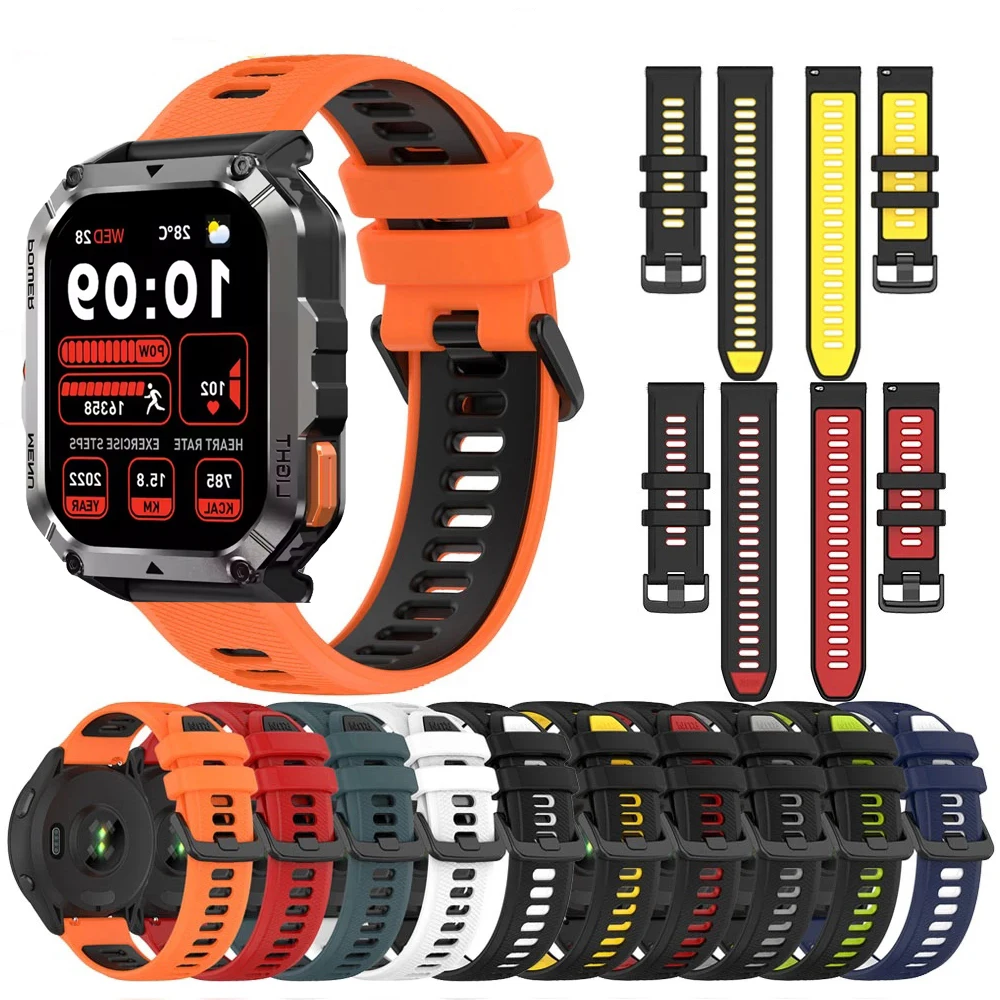 Sports Silicone Strap for Blackview W70 Pro W60 Smart Watch Quick 22mm Breathable Wrist Wristband for Blackview W70 Accessorie