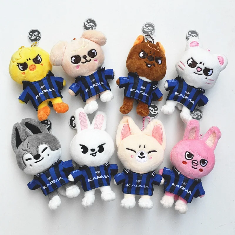 New 10cm SKZOO plush toy keychain children's toy Stray Kids KARMA dressing doll plush animal pendant fan merchandise gift