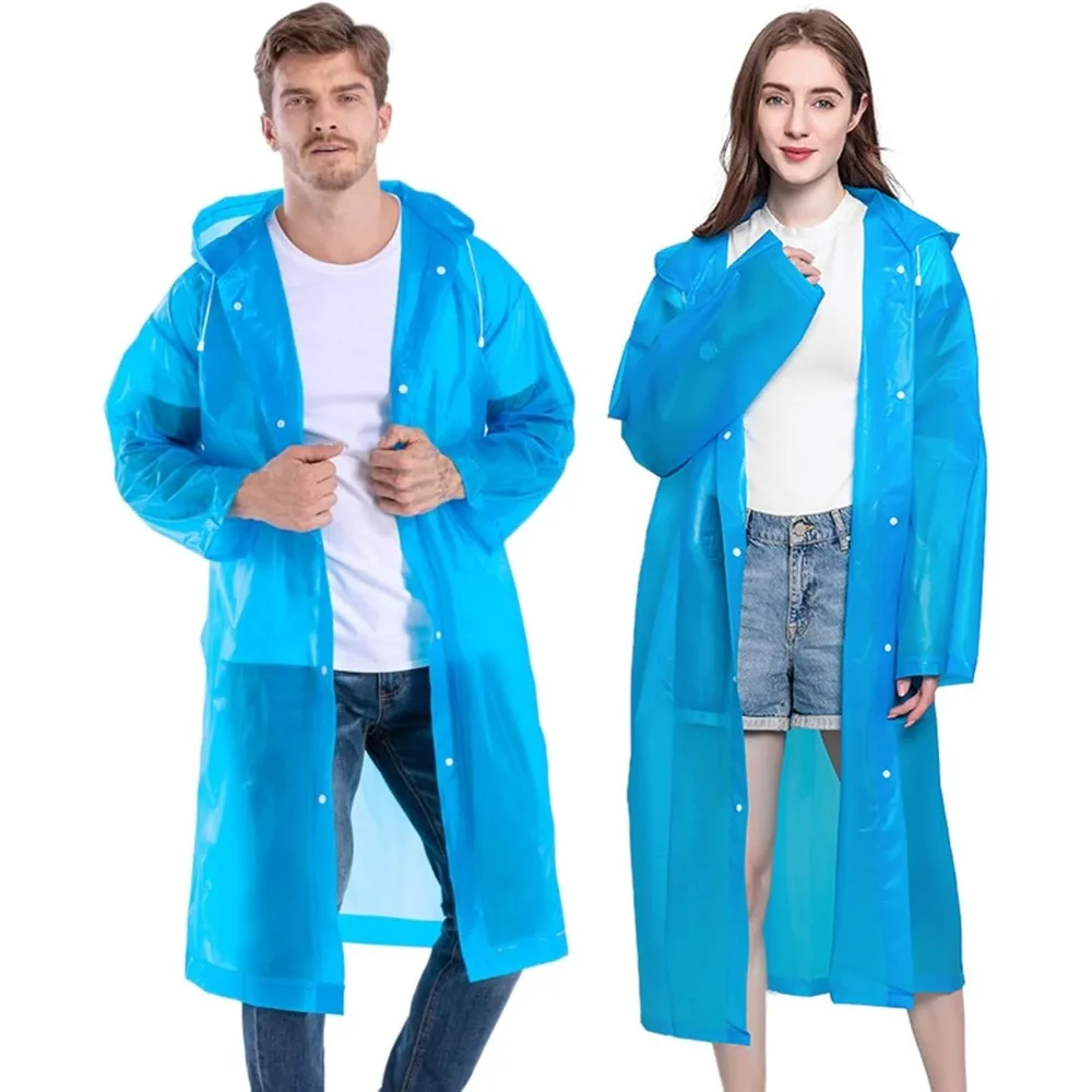 

Rain Ponchos for Adults Reusable, 2-5 Pack Raincoat for Women Men, Waterproof Rain Coat Gear with Hood Drawstring
