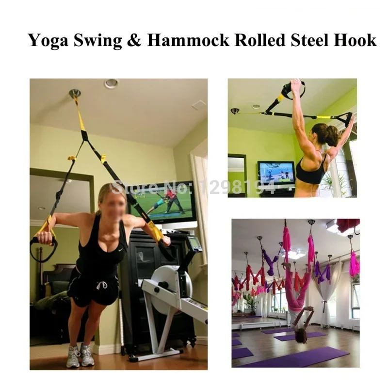 Soporte de Suspensión para Techo o Pared, Gancho para Anillas de Gimnasia TRX, Crossfit, Yoga, Hamaca, Columpio, Silla Colgante