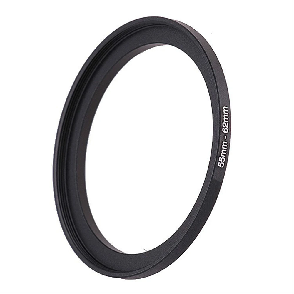 Aluminum Black Step Up Filter Ring 55mm-62mm 55-62 mm 55 to 62 Filter Adapter Lens Adapter for Canon Nikon Sony DSLR Camera Lens