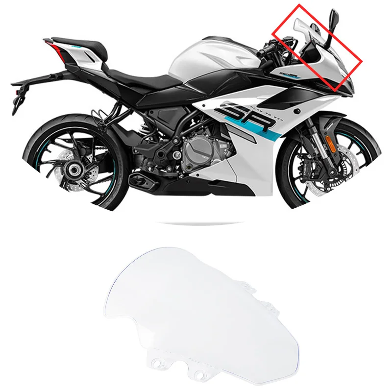 Motorcycle Accessories Original 300SR Windshield Transparent Windscreen CF300-5 Wind Deflector For CFMOTO Original Parts