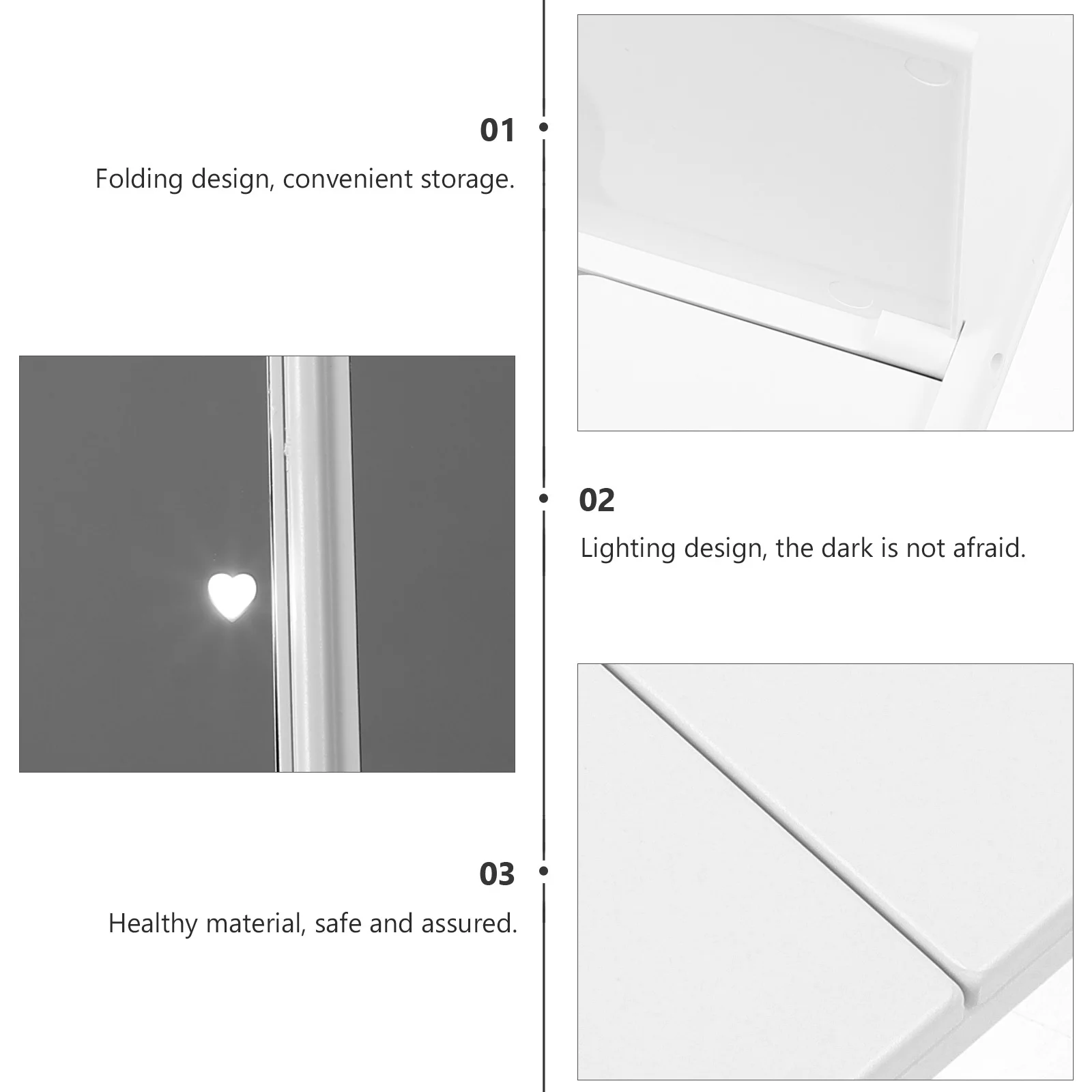 

LED Lighting Makeup Mirror with Adjustable Brightness Portable Dimmable Vanity Mirror for Bedroom Bathroom Desktop Dressing