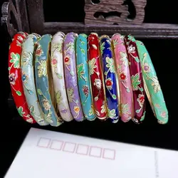 Chinese Women's Hand Bracelet Enamel Cloisonne Bracelet Fine Small Flower Ethnic Style Jewelry Gifts for Women Girl