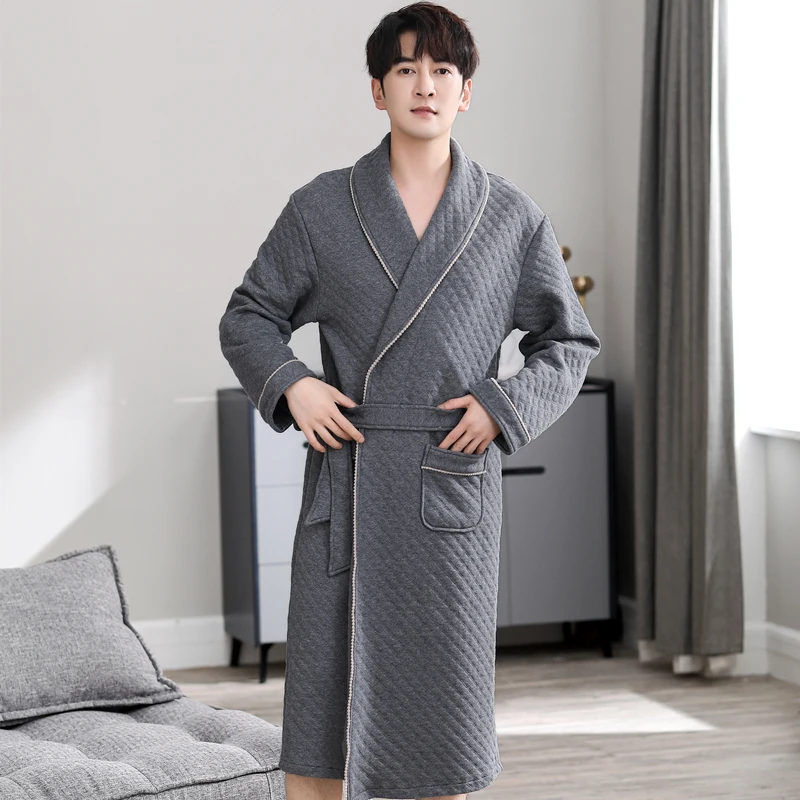 ساحات كبيرة رداء الرجال رقيقة مبطن البشكير الشتاء رداء الذكور ملابس المنزل ملابس خاصة القطن الرداء رجل الملابس الداخلية سبا رداء