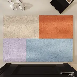 Retro door silk ring floor mat, home non-slip carpet, door entry mat can be cut, dirt-resistant leave-in foot cushion