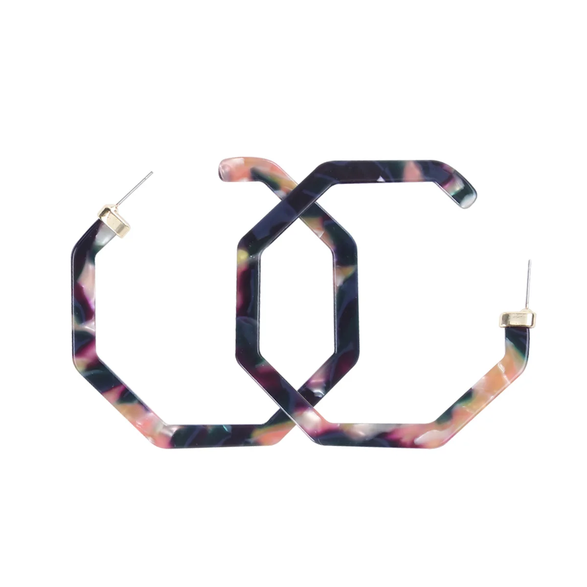 

Elegant Acrylic Statement Earrings High Polished Hypoallergenic Material Round Simple Trendy Ear Pendant Drop Jewelry