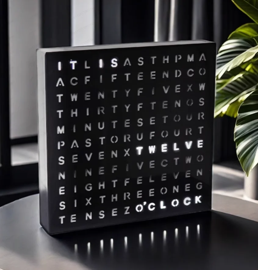 Fashion Desktop Reading Time Light Box LED Alphabet Electronic, Office Learning Time Light Box