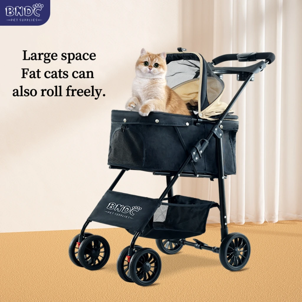 Pram With Table Cheap 3 Wheels Small Medium Large Two Cat Carriers Pet Trolley Dog Stroller For Dogs
