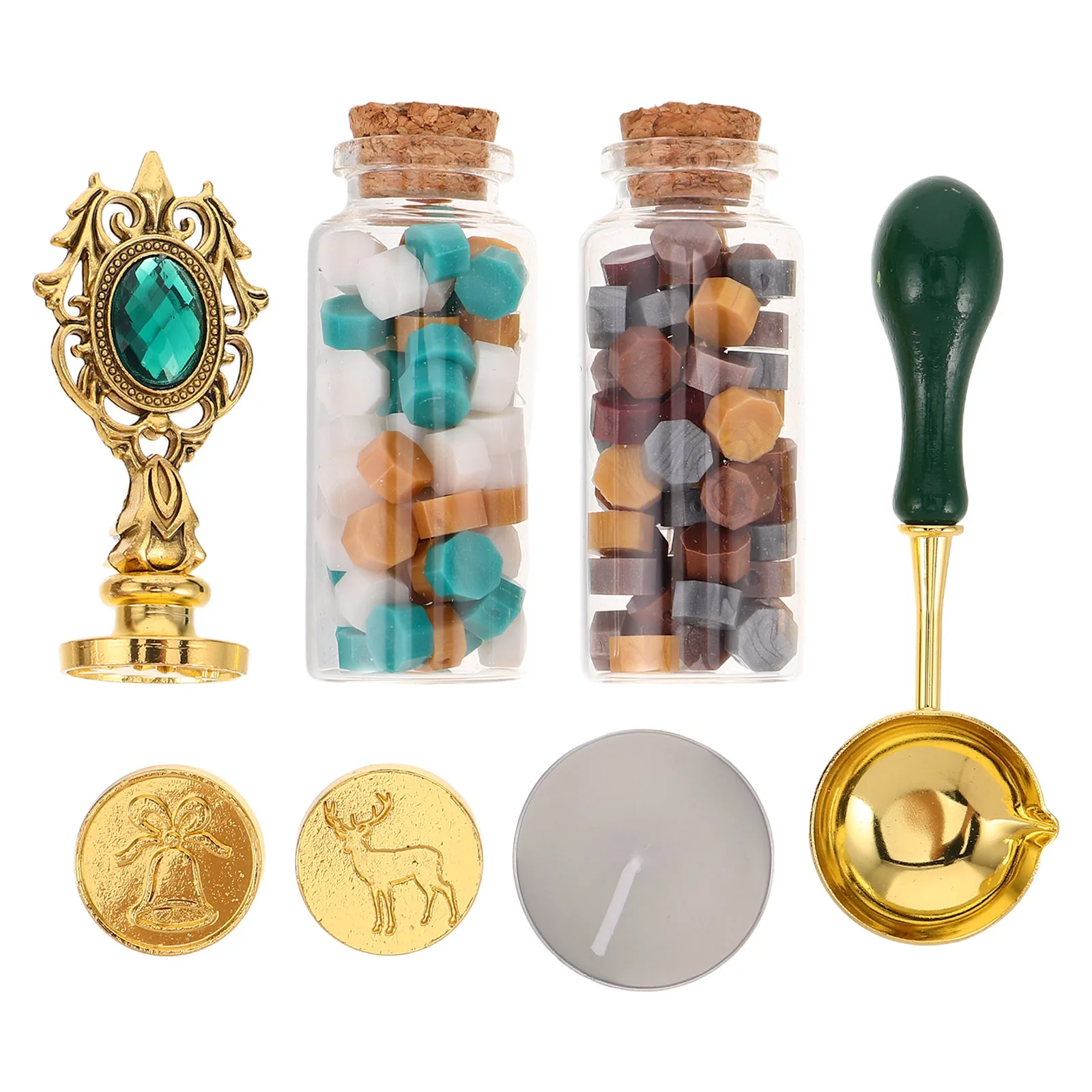 

Seal Set Envelope Wax Kit Letter Gem for Sealing Metal Kits Envelopes