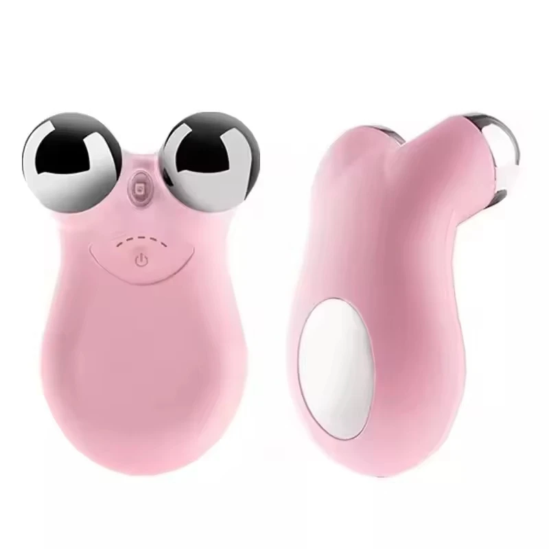 เครื่องนวดหน้าด้วยไมโครเคอร์เรนท์ หัวโลหะคู่ ระบบ EMS สำหรับการดูแลผิวและปรับรูปหน้า ใช้ได้ทั้งที่บ้านและร้านเสริมสวย