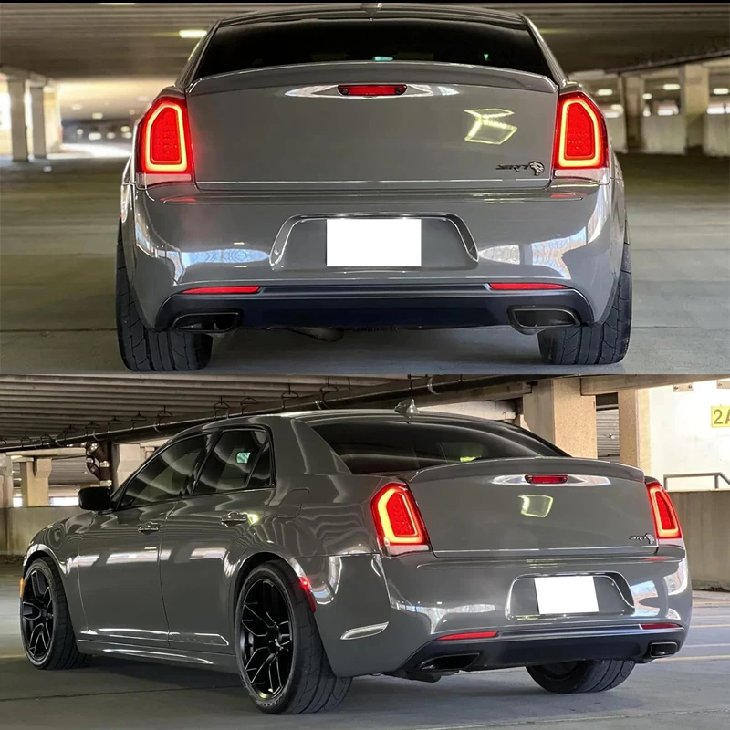 2PCS Lensa Reflektor Bumper Belakang Untuk Chrysler 300 2015-2023, Spesifikasi OE Rakitan Kiri Kanan, Pengganti Reflektor Merah OEM, Tanpa Bohlam / Soket