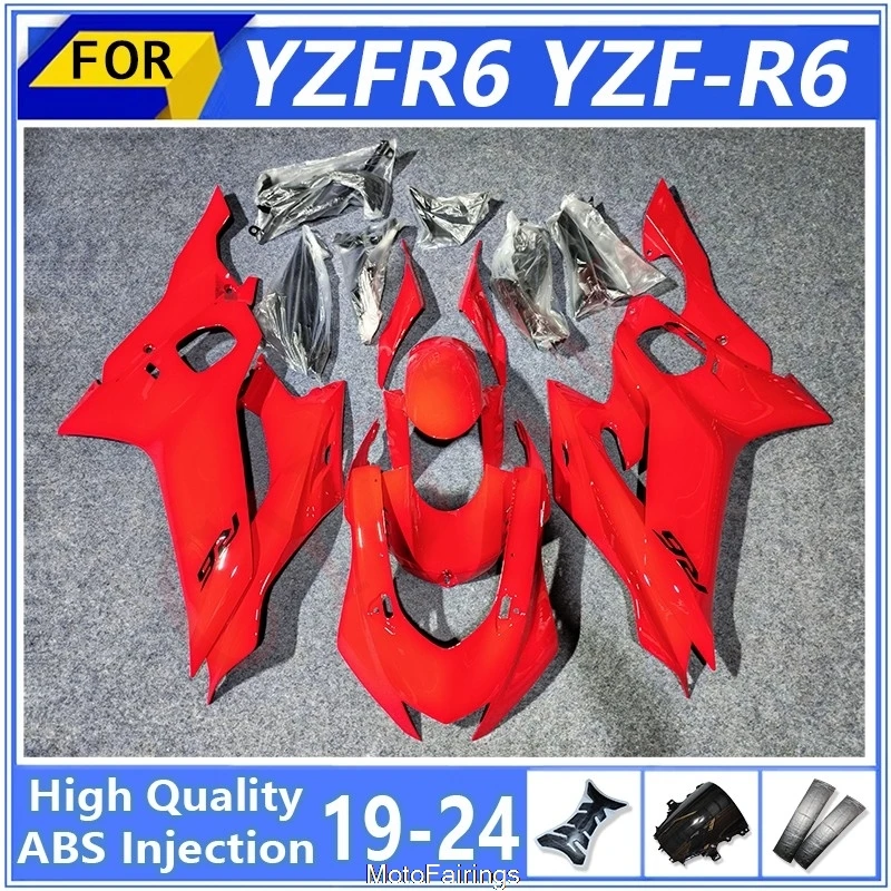 

High Quality Motorcycles Fairings For YAMAHA YZFR6 YZF-R6 2017-2024 Red Gloss Fairing Body Kit YZF R6 17-24
