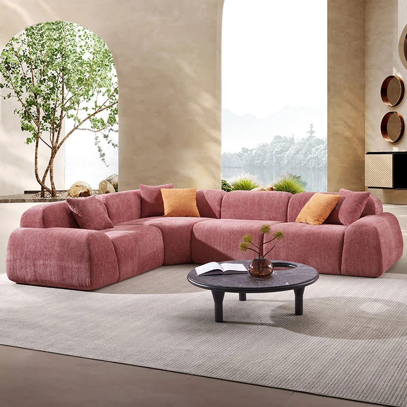 #Foshan Factory High Quality Vacuum Packed Compressed L Shape Boneless Sofa Set Modular Sectional Couch With Deep Seating