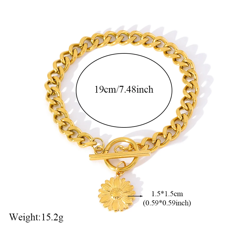 GANPUP 316L Edelstahl Metall Herz Armband Für Frauen Mode Exquisite 18K Gold Überzogene Wasserdichte Handgelenk Kette Schmuck – Detail 13