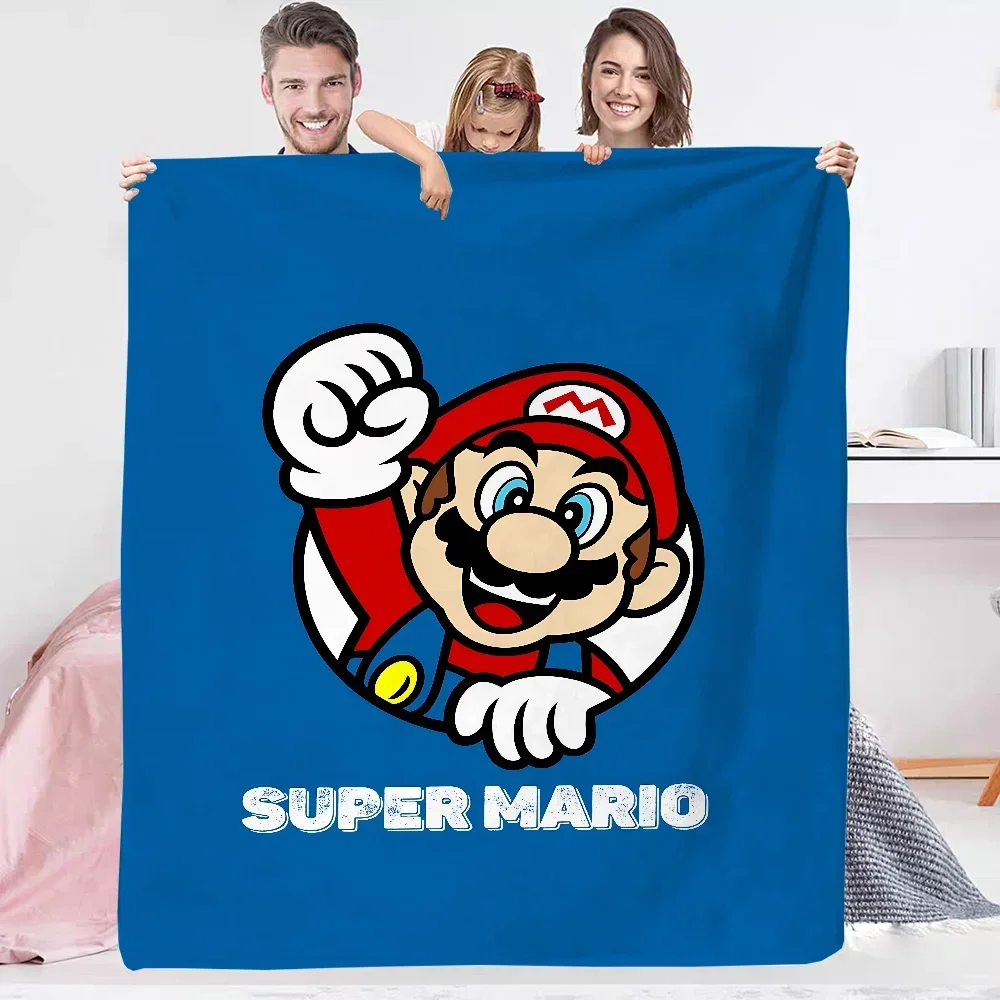 Throw Blanket Winter M-Mario Sml Blanket for Sofa Bedspread on the Bed Downy Baby Blankets and Throws Warm Knee Fluffy Fleece