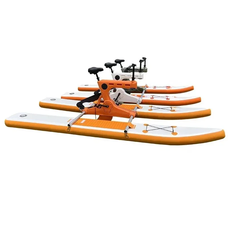 

Three-person water bike floating surfboard PVC pontoon inflatable water bike
