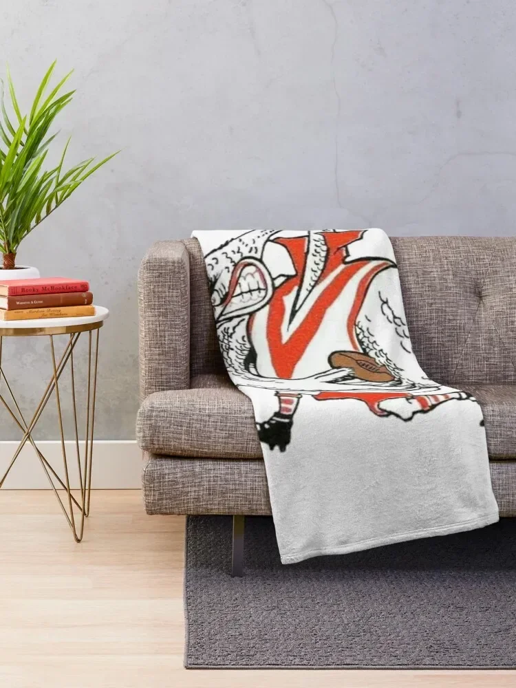 South Melbourne Swans Retro Throw Blanket Thin Beautifuls Blankets