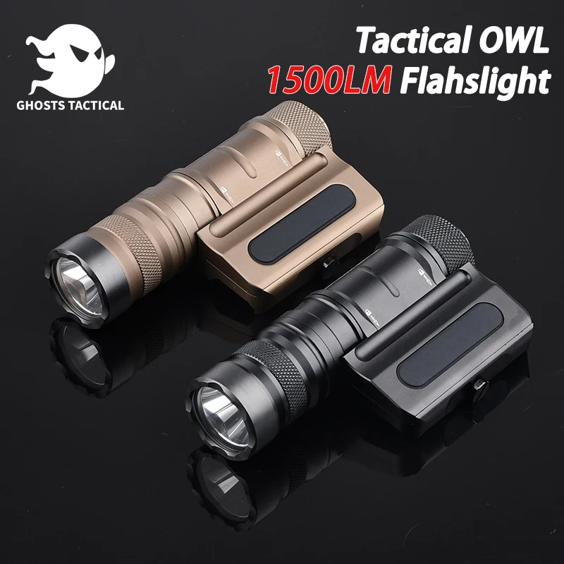 

Tactical Flashlight 1500lumens Powerful Optimized Weapon Light Cloud OWL Tactical Flashlight for20mm Rail Hunting Gun Rifle ﻿