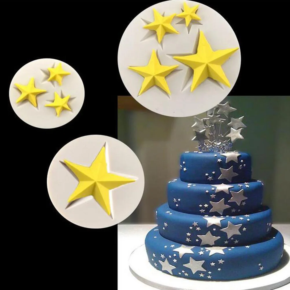 

Star Shape Cake Mold DIY Silicone Fondant Molds Cake Decoration Tools Bakeware for Cupcake Cookie Chocolate (Random Color)