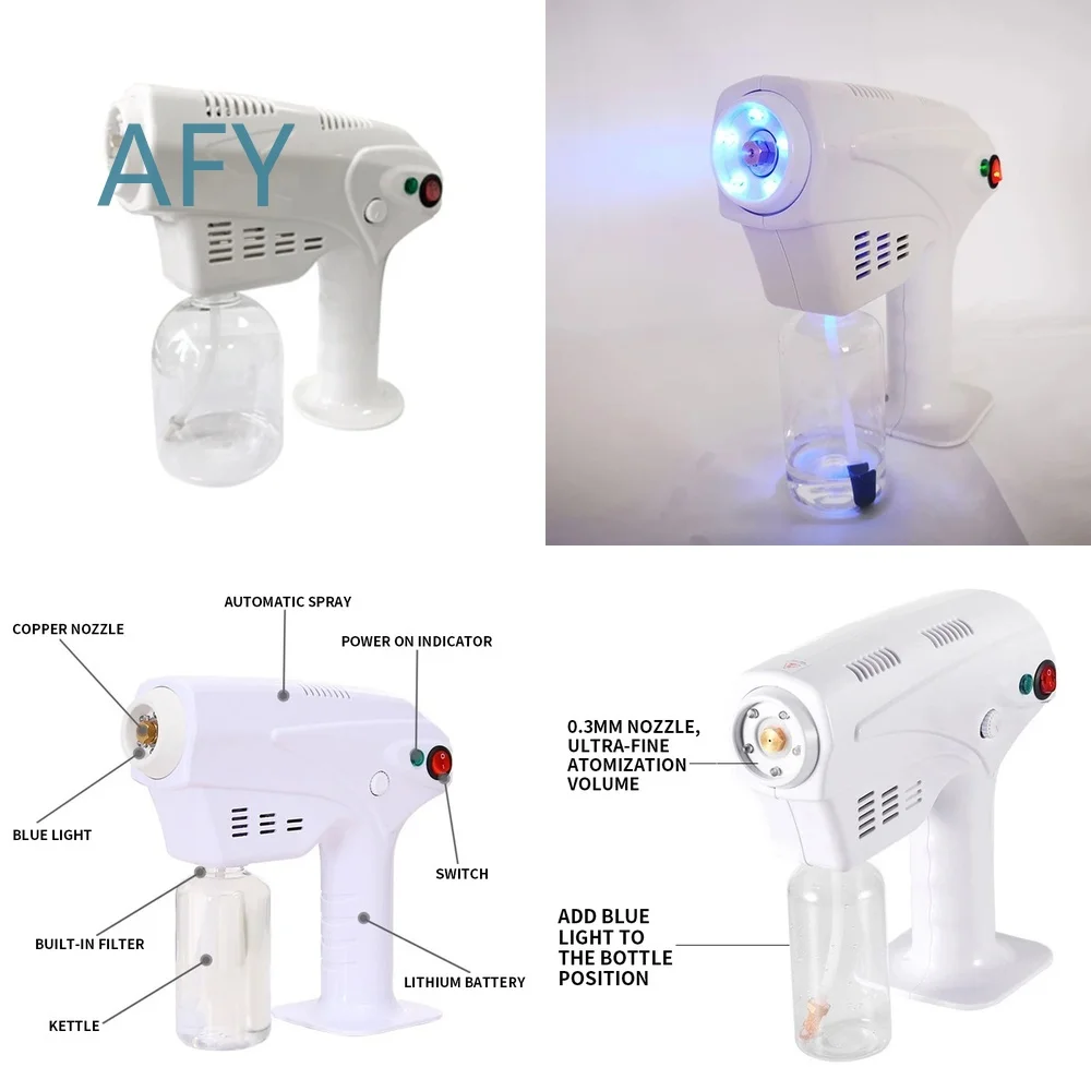 Wireless Rechargeable Nano Atomization Disinfection Gun for Home Office Car Use Formaldehyde Removal Sterilizer Fogger