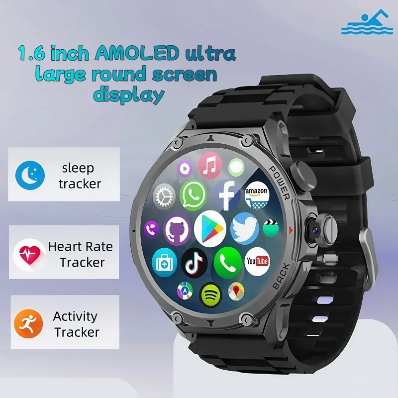 

4G LTE Android 1,6 дюйма 720* Смарт-часы, оснащенные Amoled Blue Light GPS, разрешение WIF высокой четкости, высокое качество