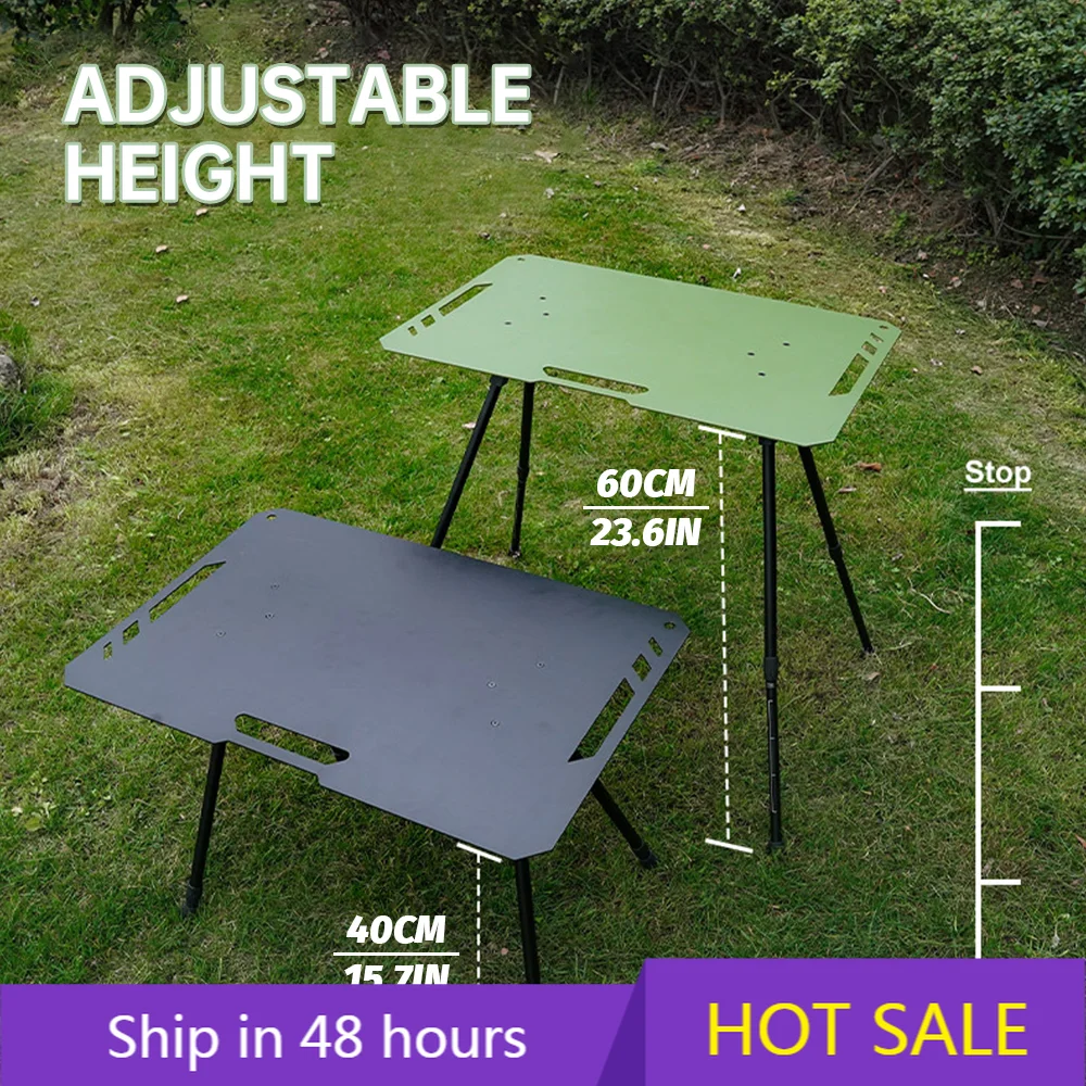 

POWER LEAP Folding Desk Outdoor Folding Table Alloy Folding Small Hard Top Camping Table Adjustable Height Table