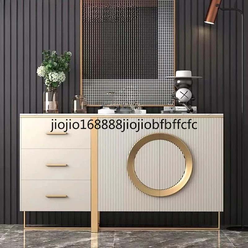 Suitable for style entrance cabinets, light luxury solid wood storage, modern minimalist wall decoration cabinets