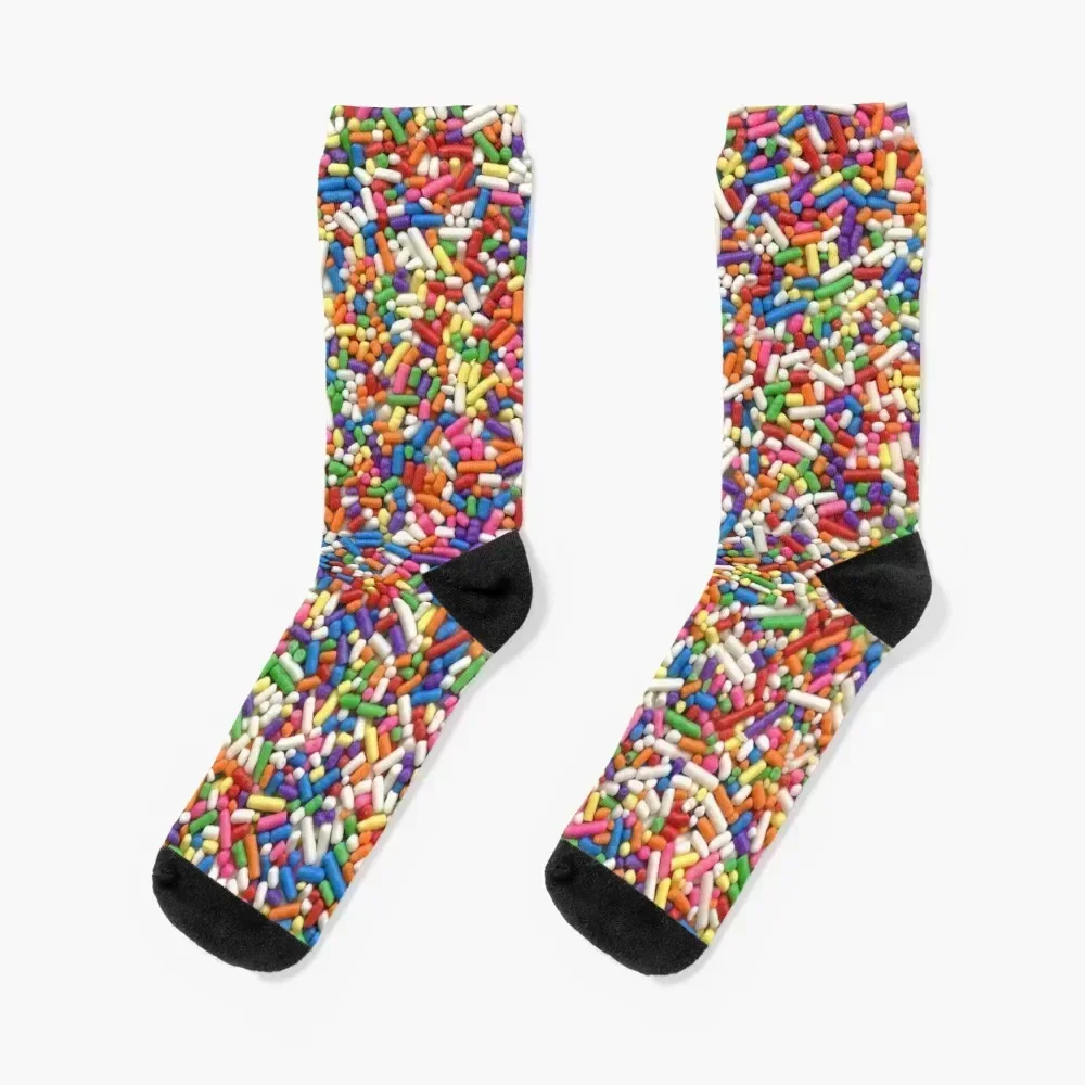 

Rainbow Sprinkles Socks sports and leisure retro christmas gift anti slip football Girl'S Socks Men's