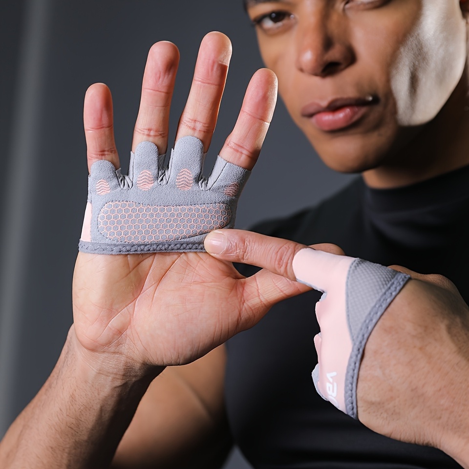  Pair Of Unisex Lightweight Four Finger Fitness Gloves For Weightlifting And Training 